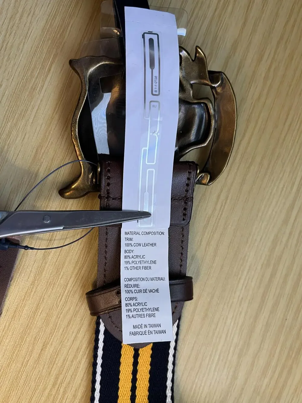 NWT Polo Ralph Lauren Tiger Webbed Belt Mens 32 Blue Gold Tone Striped Buckle